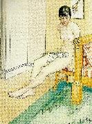 Carl Larsson japansk nakenmodell Germany oil painting artist